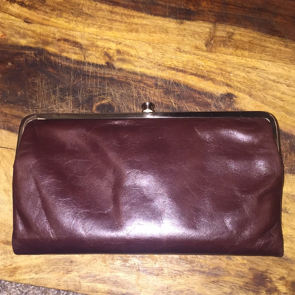 HOBO Lauren Double Frame Kiss Lock Leather Wallet